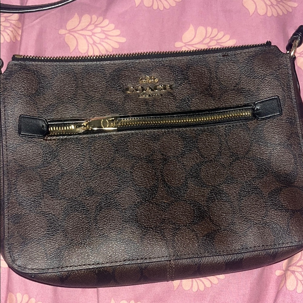 Coach Signature Brown Crossbody Bag
